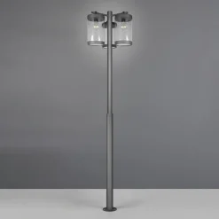 Utelampe Sambesi, H 240 cm, antrasitt, skumringssensor