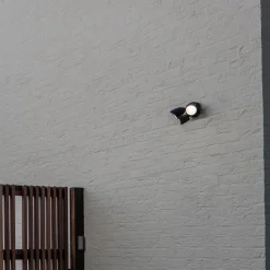 Utendørs LED-spot Shrimp med sensor av aluminium