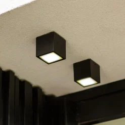 Utendørs LED-taklampe Gemini XS, 4 000 K antrasitt