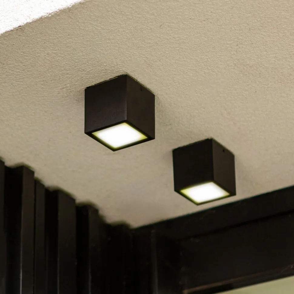 Utendørs LED-taklampe Gemini XS, 4 000 K antrasitt