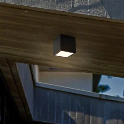 Utendørs LED-taklampe Gemini XS, 4 000 K antrasitt