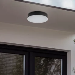 Utendørs LED-taklampe Lyam, IP65 mørkegrå