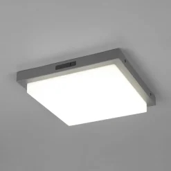 Utendørs LED-vegglampe Bermejo, kantet, sensor, CCT, antrasitt
