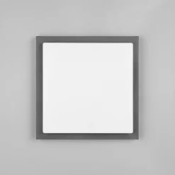 Utendørs LED-vegglampe Bermejo, kantet, sensor, CCT, antrasitt