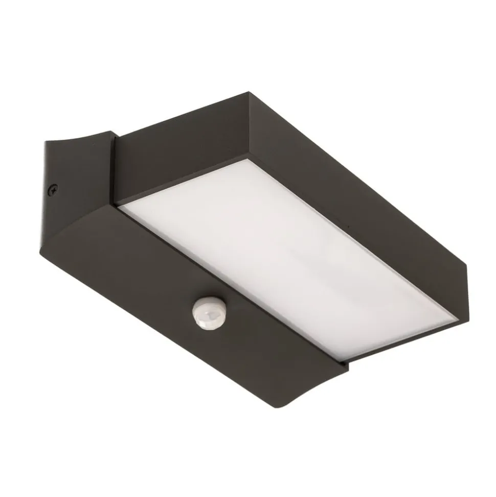 Utendørs LED-vegglampe Cuando med bevegelsessensor