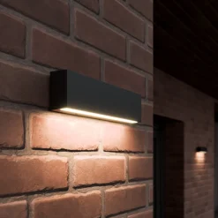 Utendørs LED-vegglampe Elvira, antrasitt, metall, varmhvit, IP65