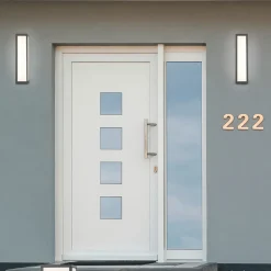 Utendørs LED-vegglampe Fuerte, antrasitt, aluminium, IP54