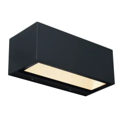 Utendørs LED-vegglampe Gemini, 22 cm 3 000 K svart