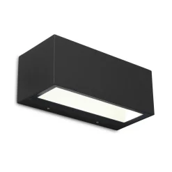 Utendørs LED-vegglampe Gemini, 22 cm 3 000 K svart