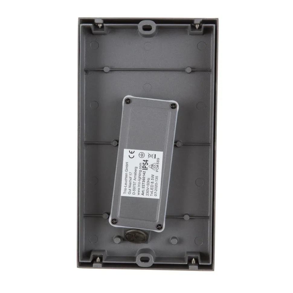 Utendørs LED-vegglampe Indus, antrasitt