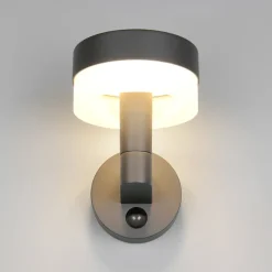 Utendørs LED-vegglampe Mackenzie Sensor antrasitt, støpt aluminium