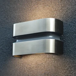 Utendørs LED-vegglampe Maya i stål