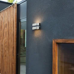 Utendørs LED-vegglampe Maya i stål