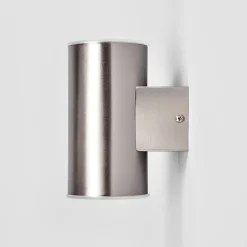 Utendørs LED-vegglampe Morena, stål, 2 lyskilder