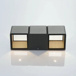 Utendørs LED-vegglampe Niklas, kantet