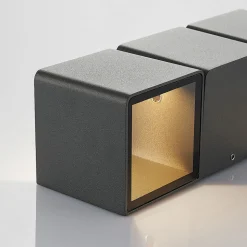 Utendørs LED-vegglampe Niklas, kantet