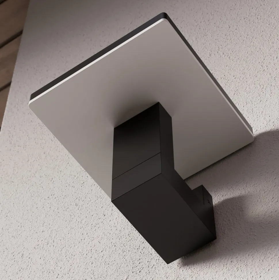 Utendørs LED-vegglampe Olesia, firkantet