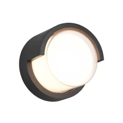 Utendørs LED-vegglampe Puno, IP54, rund