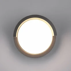 Utendørs LED-vegglampe Puno, IP54, rund