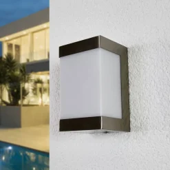 Utendørs LED-vegglampe Severina, stål