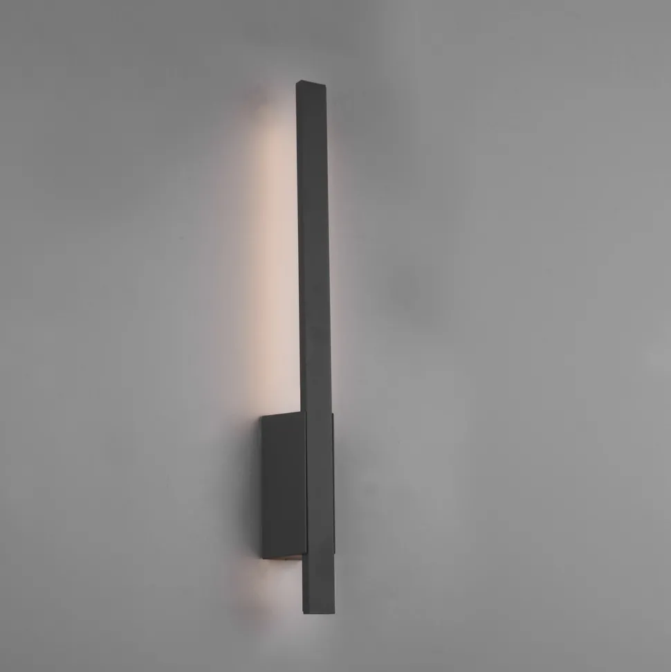 Utendørs LED-vegglampe Tawa av aluminium antrasitt