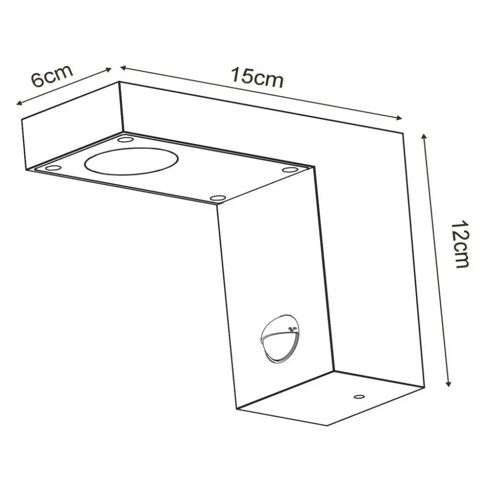 Utendørs LED-vegglampe Texas med bevegelsessensor