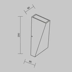 Utendørs LED-vegglampe Times Square hvit