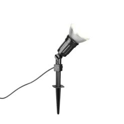 Utendørs spot Caceres, svart, plast, IP44, vinklingsbar