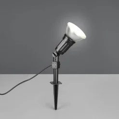 Utendørs spot Caceres, svart, plast, IP44, vinklingsbar