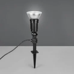 Utendørs spot Caceres, svart, plast, IP44, vinklingsbar