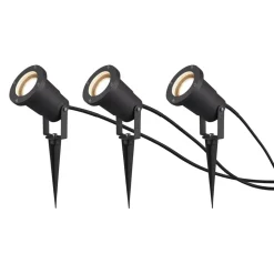 Utendørs spotlight Ubangi med jordspyd i et sett med 3 stk