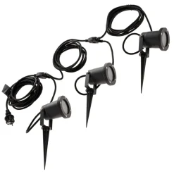 Utendørs spotlight Ubangi med jordspyd i et sett med 3 stk