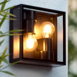 Utendørs taklampe Dukan IP65, med to lamper