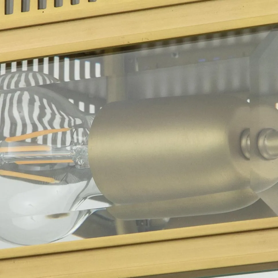 Utendørs taklampe Holborn, børstet messing