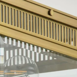 Utendørs taklampe Holborn, børstet messing