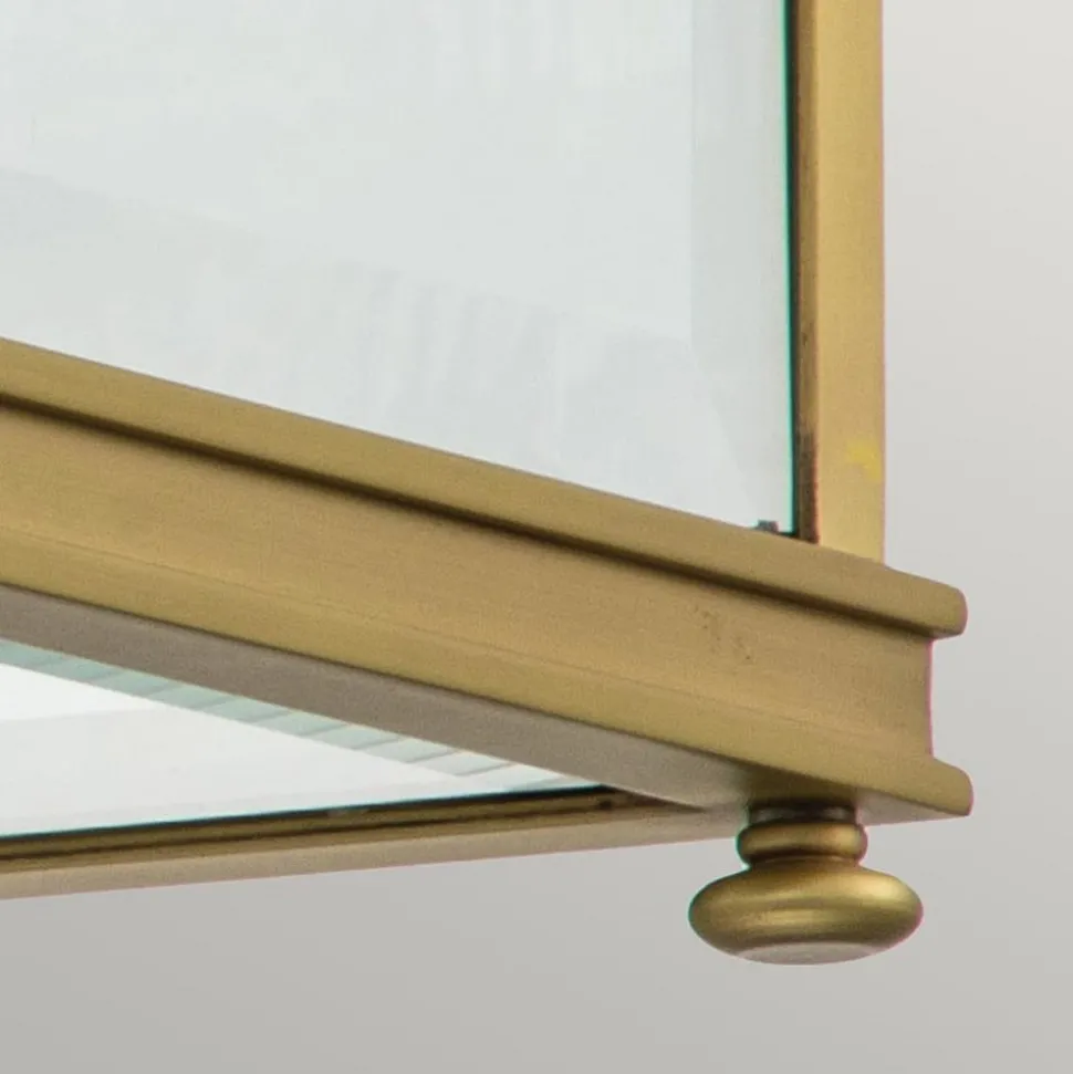 Utendørs taklampe Holborn, børstet messing