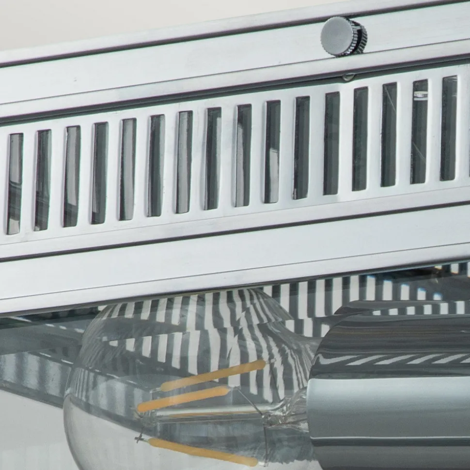 Utendørs taklampe Holborn, kantet polert krom