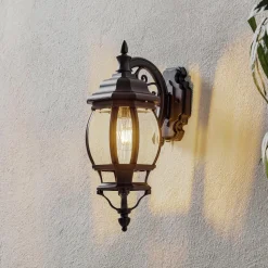 Utendørs vegglampe Andrew lanterne hengende, svart
