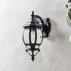Utendørs vegglampe Andrew lanterne hengende, svart