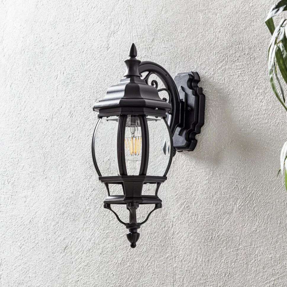 Utendørs vegglampe Andrew lanterne hengende, svart