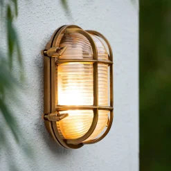 Utendørs vegglampe Dudley, messing