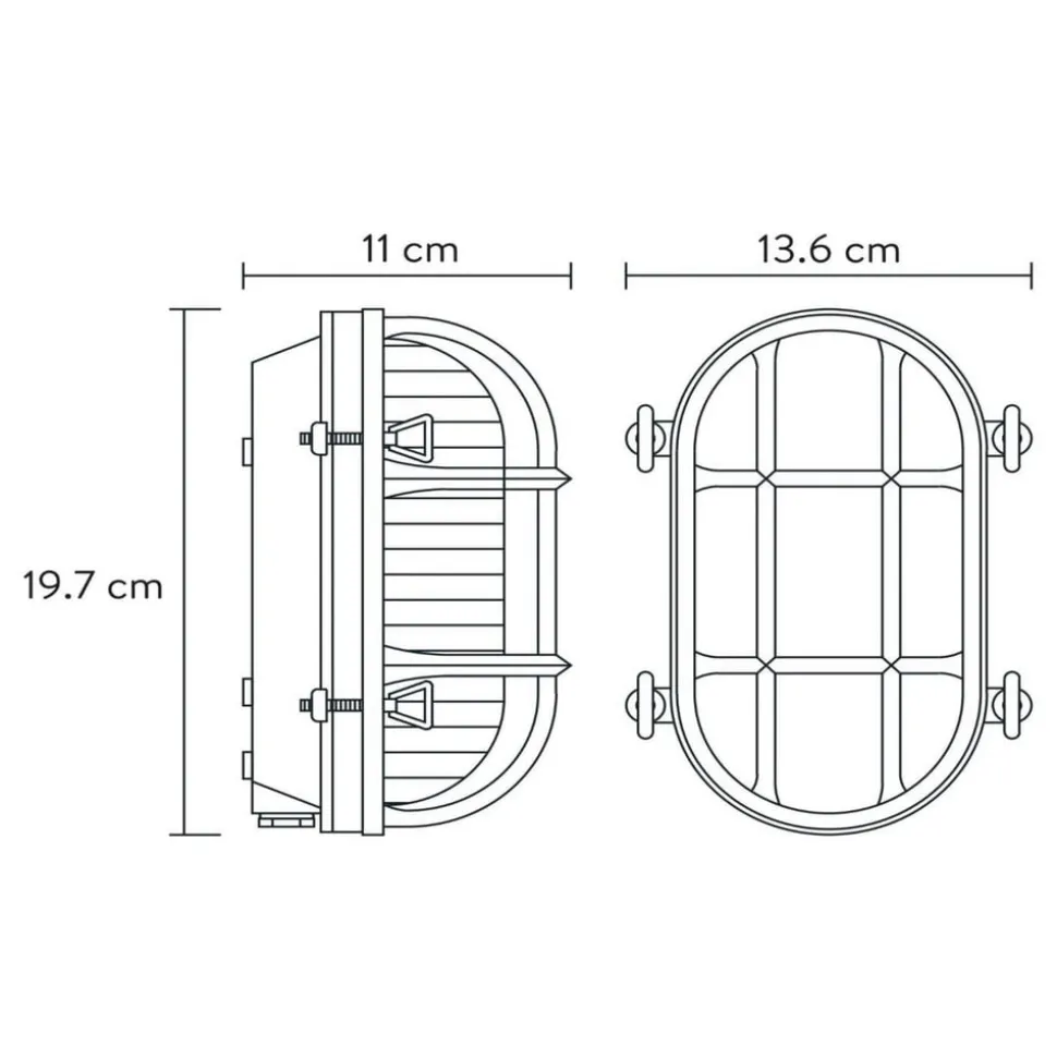 Utendørs vegglampe Dudley, messing