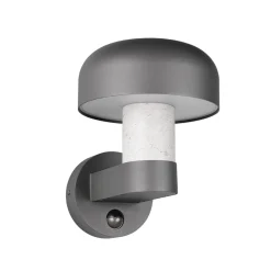 Utendørs vegglampe Fraser Sensor grå/betonlook, aluminium IP54 E27