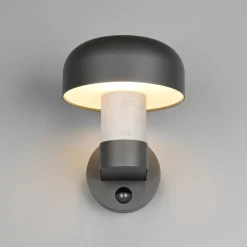 Utendørs vegglampe Fraser Sensor grå/betonlook, aluminium IP54 E27