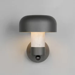 Utendørs vegglampe Fraser Sensor grå/betonlook, aluminium IP54 E27