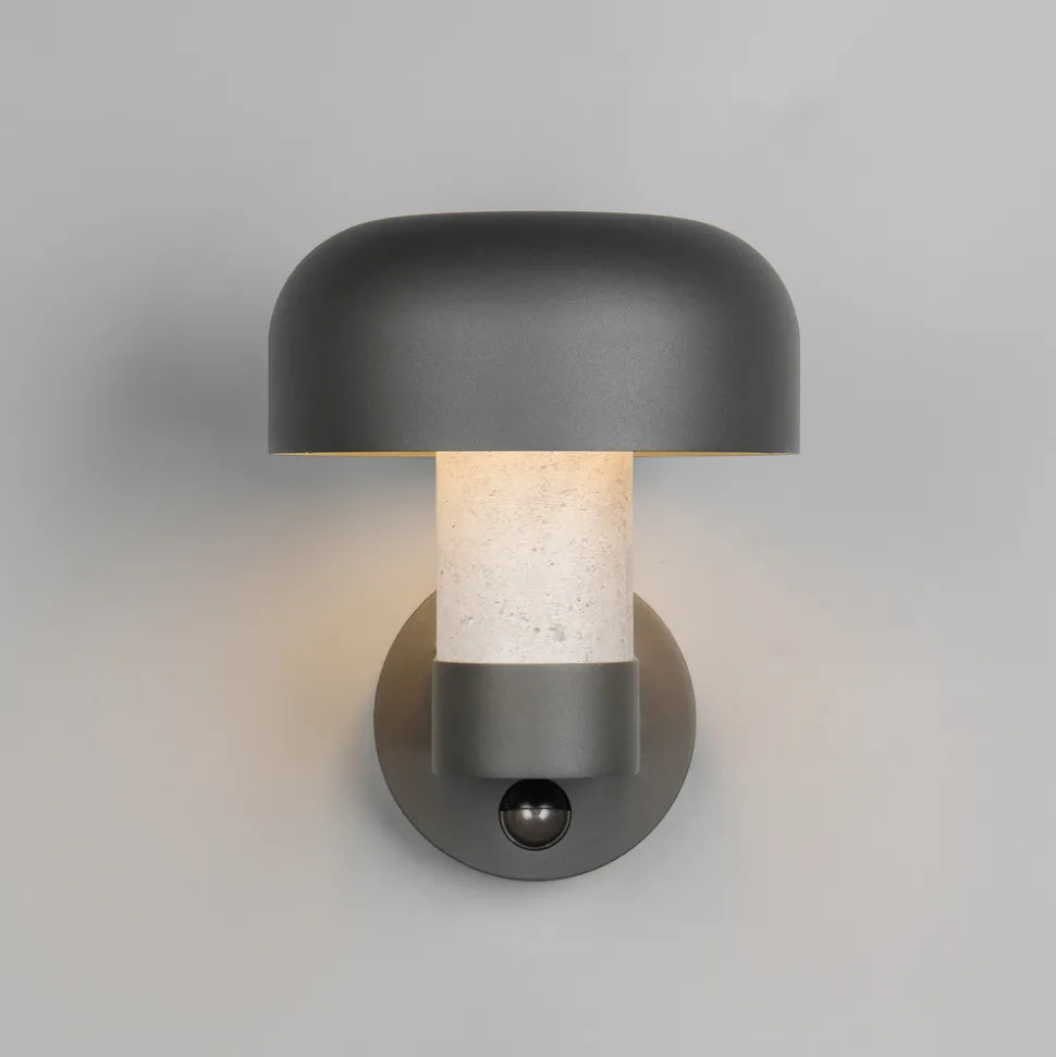 Utendørs vegglampe Fraser Sensor grå/betonlook, aluminium IP54 E27