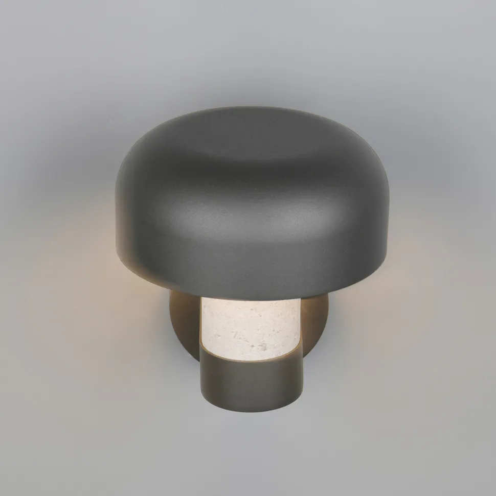 Utendørs vegglampe Fraser Sensor grå/betonlook, aluminium IP54 E27