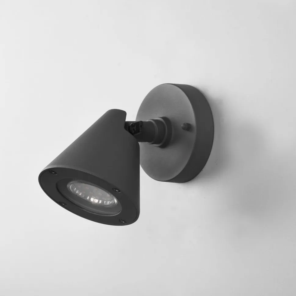 Utendørs vegglampe Kaveri av aluminium, antrasitt