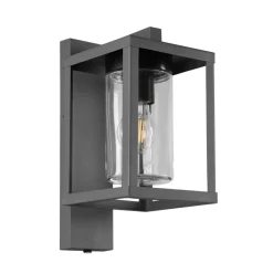 Utendørs vegglampe Lunga med skumringssensor