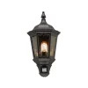Utendørs vegglampe Medstead, sensor, svart